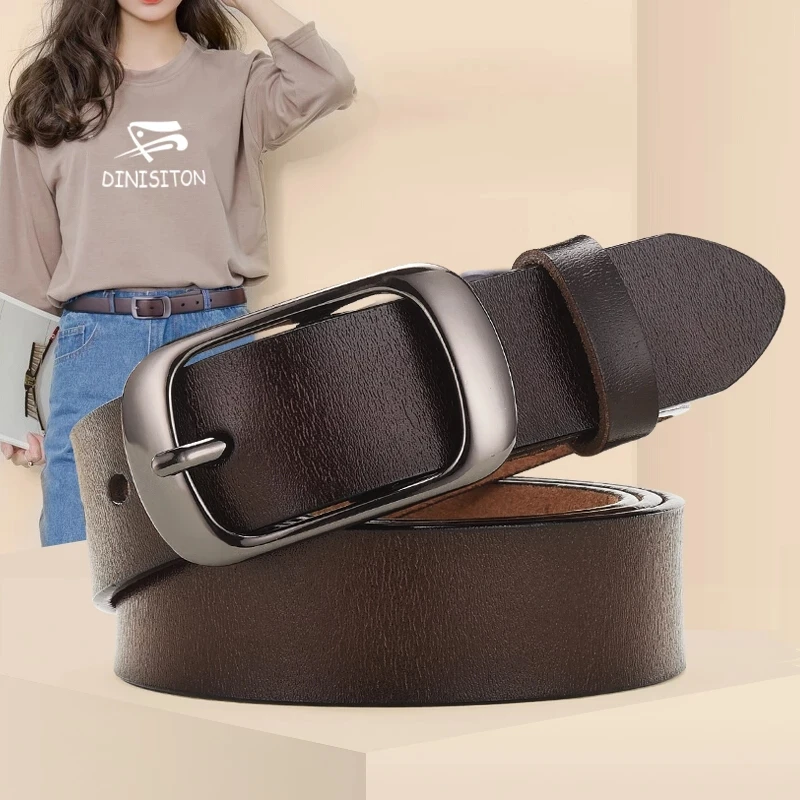 Top Trends: Fashion Retro Women Belt Belts For Women Female Lady Metal Leather Double Buckle Waist Belt Waistband High Quality Shoppable Styles