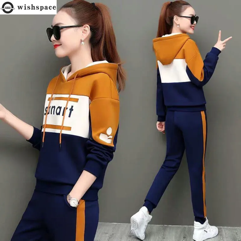 Top Trends: Casual Sportswear Suit Women&#039;s Spring And Autumn 2022 New Korean Style Loose Hooded Top Fashion Age Reducing Two-piece Set Shoppable Styles