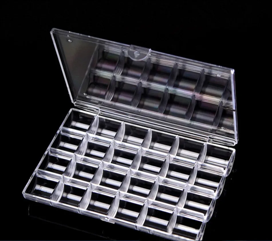 Top Trends: Nail Art Charm Storage Box White Plastic Organizer Box Shaped Display Empty Box Rhinestone DIY Nails Manicure Suppliers Tools Shoppable Styles