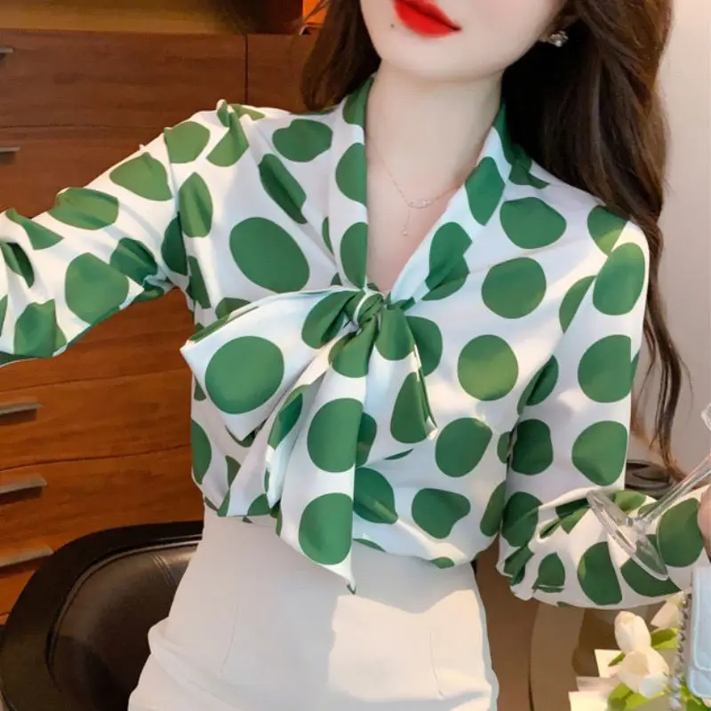 Top Trends: Summer Women's Clothing Fashion Printed Short Sleeve Chiffon Shirt 2024 All-match Casual Female Scarf Collar Spliced Blouse Shoppable Styles