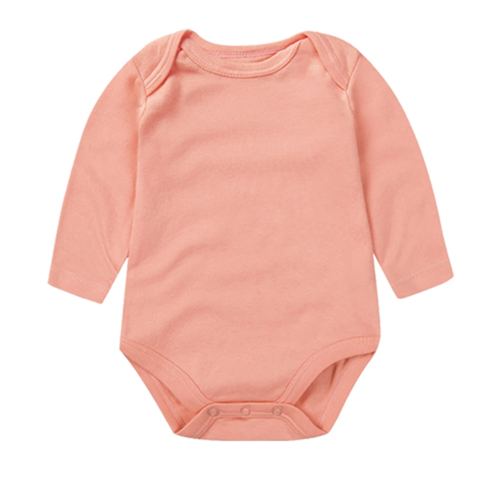 Top Trends: Baby Long Sleeve Bodysuits Clothes For Newborn Girls Boys New 100% Organice Cotton Pure Color Rompers Onesies For 3-24M Kids Shoppable Styles - Image 2