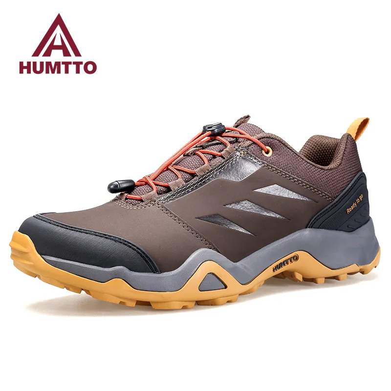 Top Trends: HUMTTO Waterproof Outdoor Mens Sneakers Leather Hiking Shoes For Men Sports Luxury Designer Safety Man Climbing Trekking Shoes Shoppable Styles