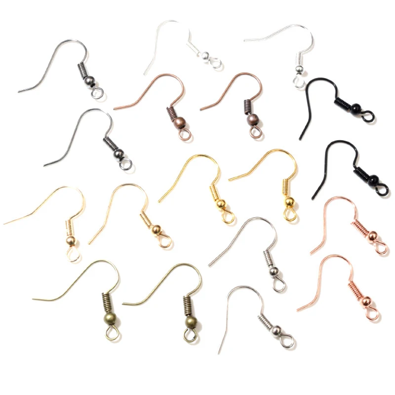 Top Trends: 100pcs / lot 20x17mm DIY Earring Findings Earrings Clasps Hooks Fittings DIY Jewelry Making Accessories Iron Hook Earwire Jewelry Shoppable Styles - Image 2