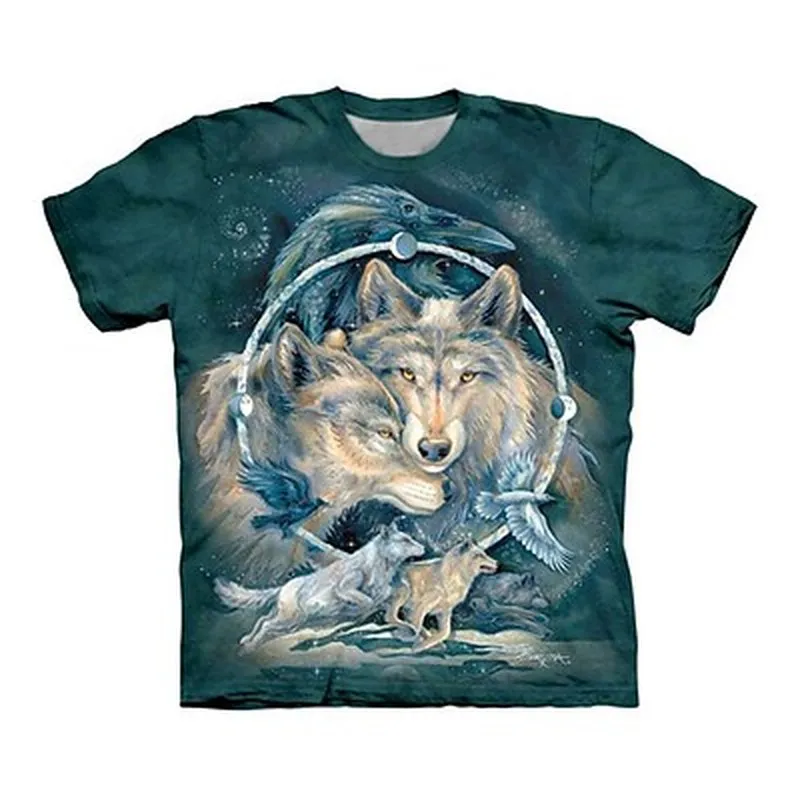 Top Trends: Men's T Shirt Graphic Animal Wolf Crew Neck Clothing Apparel 3d Print Outdoor Casual Short Sleeve Print Vintage Fashion Designer Shoppable Styles - Image 3