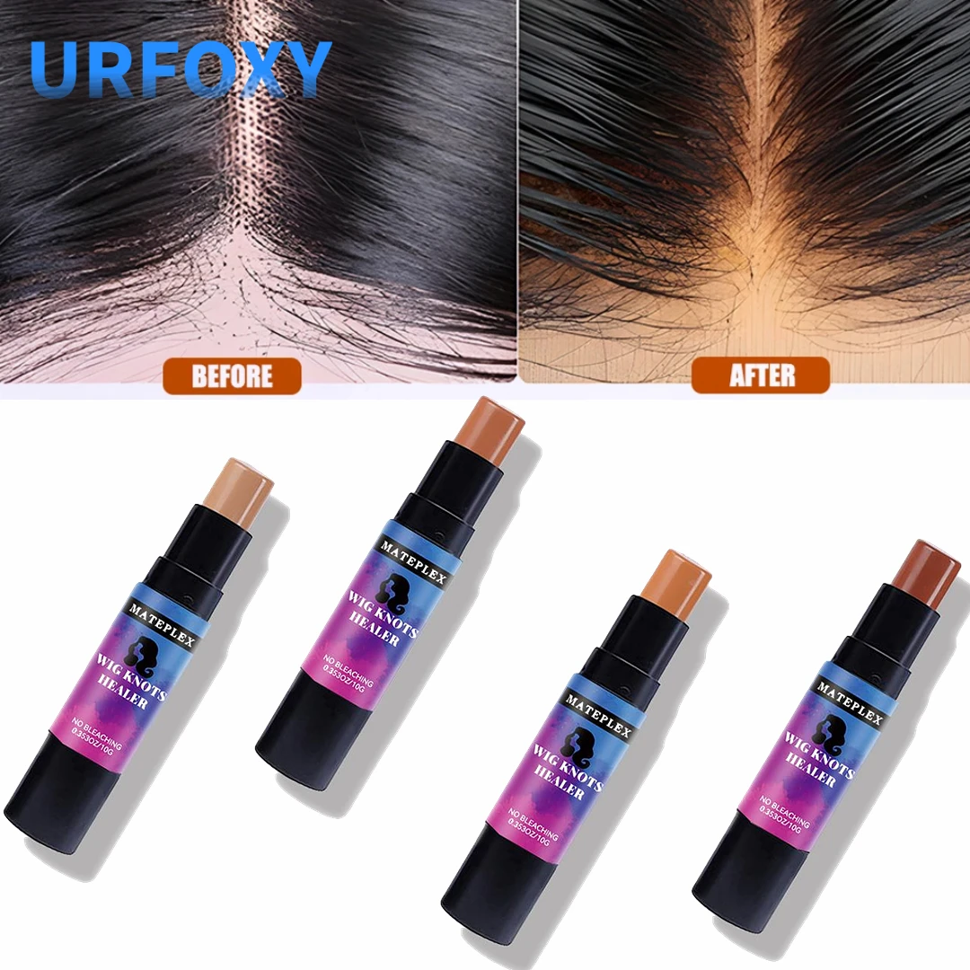 Top Trends: Wig Lace Dyeing Stick With Brush Double-Head Wig Knots Concealer Stick Lace Tint Spray For Lace Wigs & Frontal Part & Hairline Shoppable Styles