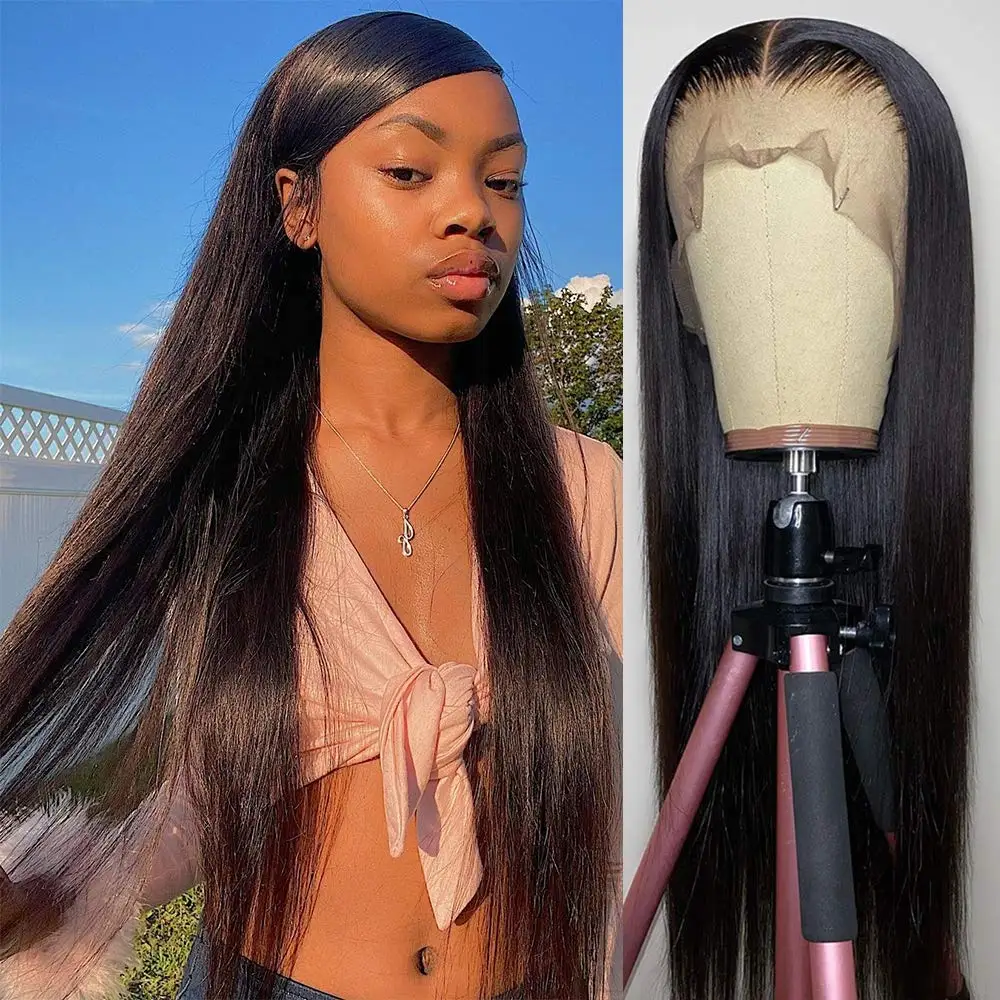 Top Trends: 30 Inch 13x6 Straight Frontal Wig Human Hair 13x4 HD Transparent Lace Front Wig Pre Plucked Brazilian Straight Wigs Glueless Wig Shoppable Styles