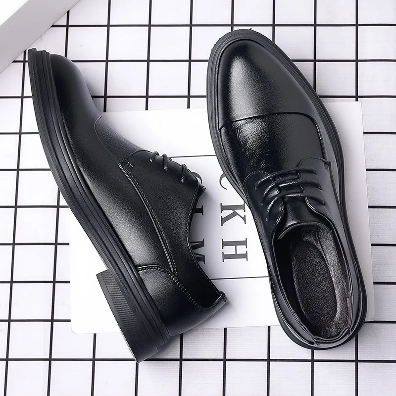 Top Trends: Luxury Men Dress Leather Shoes Elegant Slip On Mens Casual Oxford Shoes Moccasin Male Footwear Pointed Toe Shoes For Men Autumn Shoppable Styles