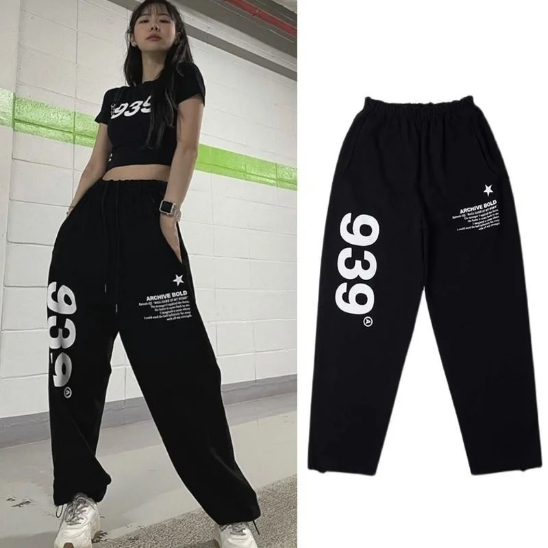 Top Trends: Korean Fashion Jogger Pants Women Spring Summer Jazz Hip Hop Oversize Sweatpants Kpop Dancing Y2K Clothes 939 Print Sports Pants Shoppable Styles