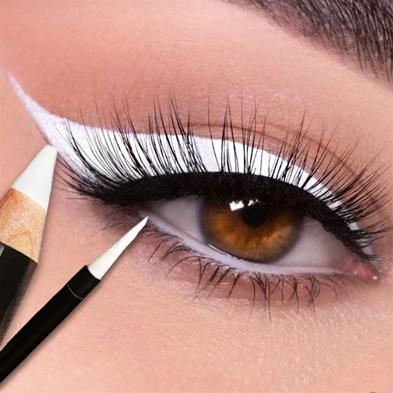 Top Trends: White Eyeliner Pencil Thick & Thin Liquid Liner Quick-Dry Lasting No Blooming Eye Liner Pen Waterproof Women Makeup Cosmetic Shoppable Styles