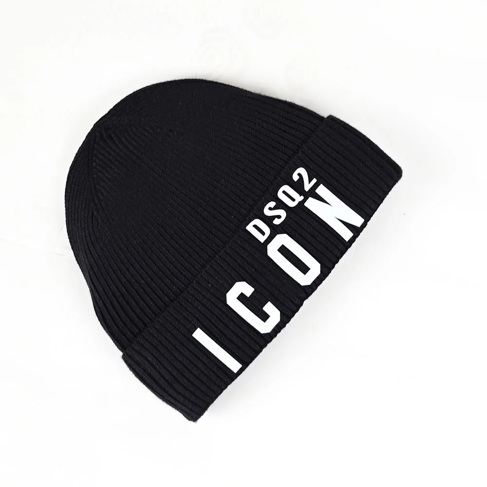 Top Trends: DSQ2 Brand Beanie Printed Skiing Knitted Hats DSQ2 ICON Letter Women Men Winter Cap Warm Baggy Beanies Knit Skullies Bonnet Caps Shoppable Styles