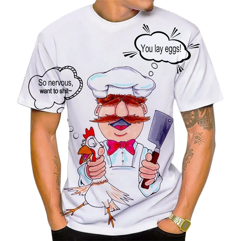 Top Trends: New Swedish Chef Vert Der Ferk 3D Print T Shirt Fashion Men&#039;s T-shirts Streetwear Men Casual Oversized Short-Sleeved Tees Tops Shoppable Styles