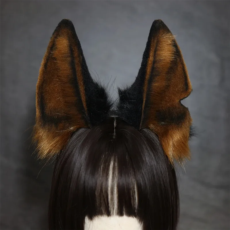 Top Trends: New Custom Halloween Furry Wolf Ear Headdress Simulation Anubis Hu Lang Ear Hair Hoop Beast Ear Cosplay Headband Accessories Shoppable Styles