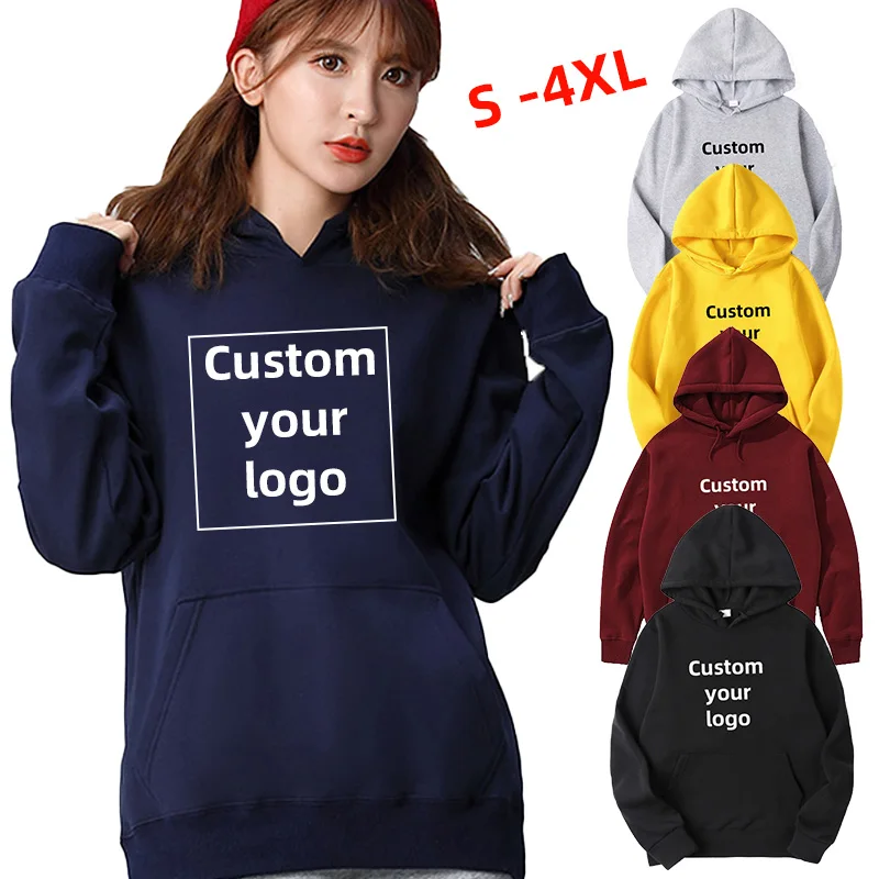 Top Trends: Customize Your Logo Women&#039;s Fashion Sweatshirt Pullover Pocket Long Sleeve Hoody Sweatshirts Oversize Hoodies S-4XL Shoppable Styles