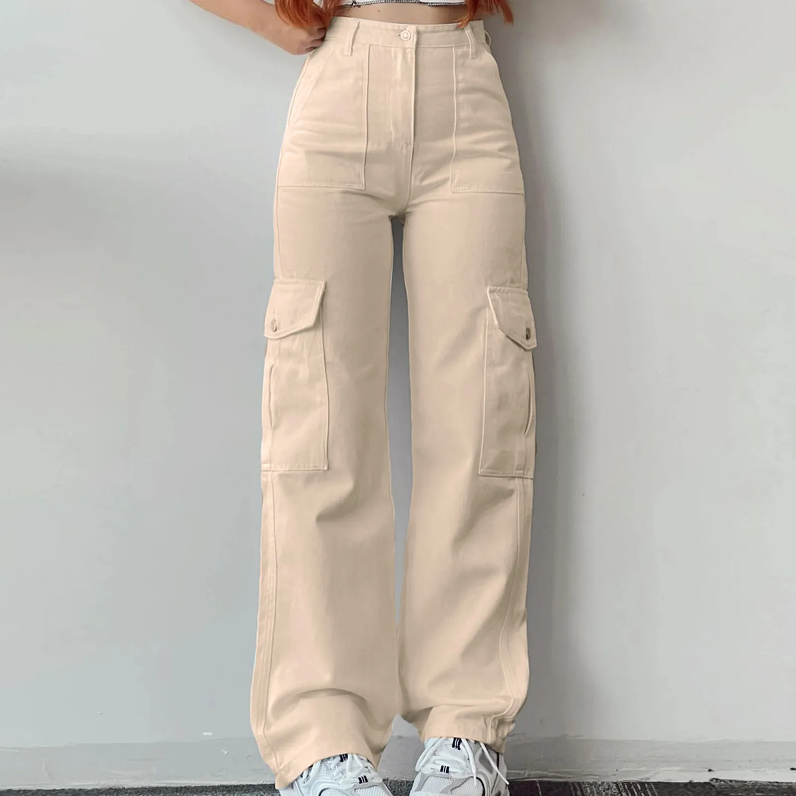 Top Trends: Loose Wide Leg Pants Women Summer Multi Waist Three Pocket Trousers Waist Cargo Pants Wide Leg Sweatpants Streetwear Pantalones Shoppable Styles