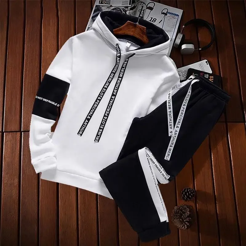 Top Trends: Winter Hoodie Sets Men Tracksuit Casual Hoodies Sweatshirt Piece Set Male Pullover Hoody Fashion Streetwear Clothes Shoppable Styles