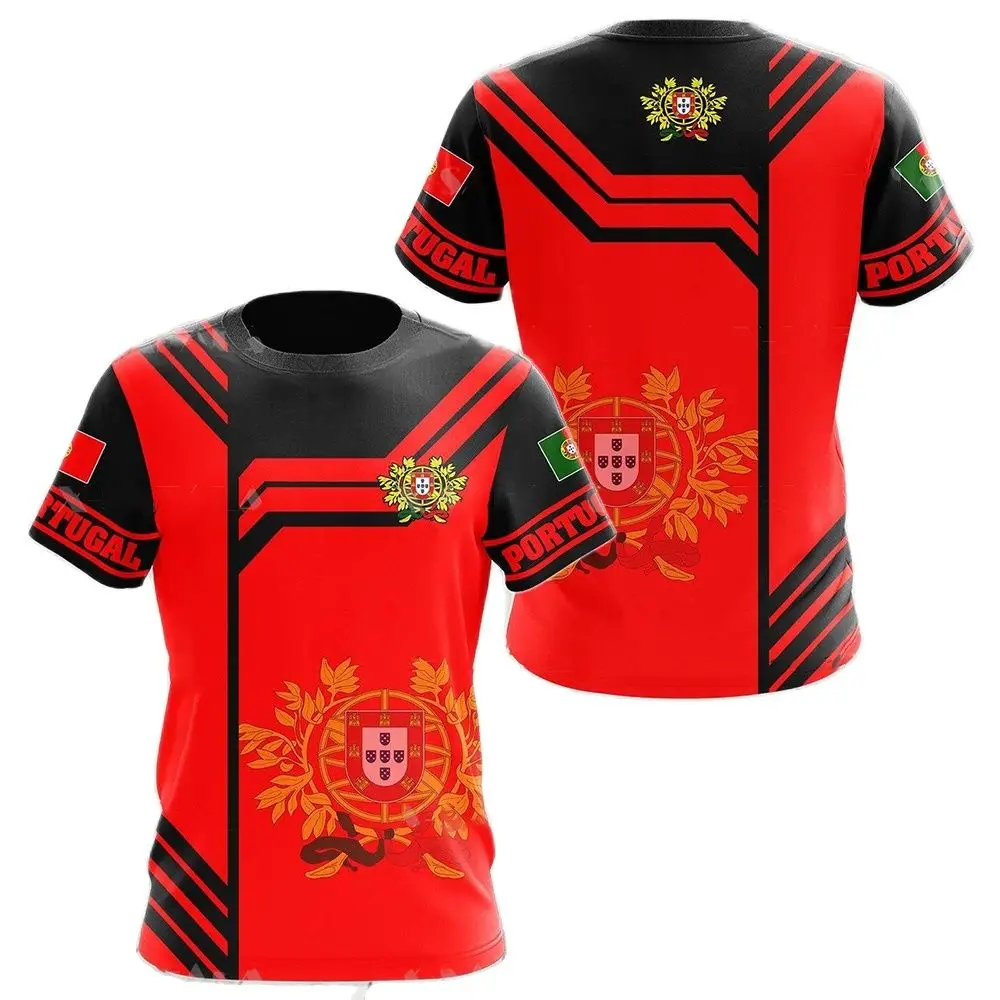 Top Trends: Portugal National Emblem Print T Shirt For Men Fashion Casual O-neck Short Sleeve Tops Vintage Harajuku Streetwear Oversized Tee Shoppable Styles