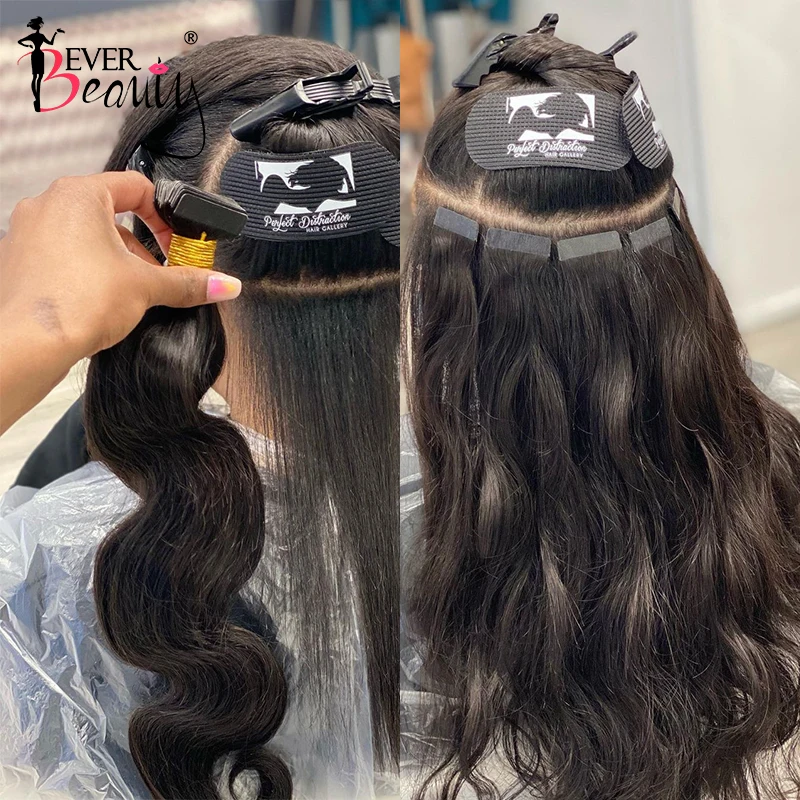 Top Trends: Tape In Human Hair Extensions Body Wave Tape Ins Hair Extension Invisible Brazilian Bulk Virgin Hair Weft Microlinks Black Girl Shoppable Styles