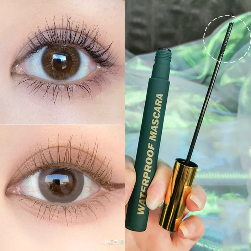 Top Trends: Waterproof Mascara Eyelash Makeup 2 Colors Ultra-fine Curling Lengthening Not Smudge Black Brown Eyelashes Extension Cosmetics Shoppable Styles