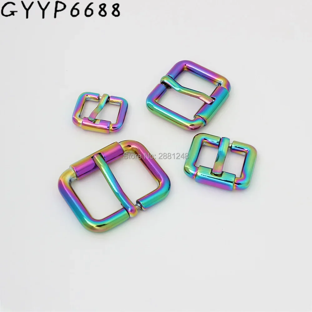 Top Trends: Rainbow 16mm 19mm 25mm 31 38mm Polished Turnbuckle Pin Buckle Bags / belts Rainbow Buckles Round Slider Buckle Tri Glide Shoppable Styles