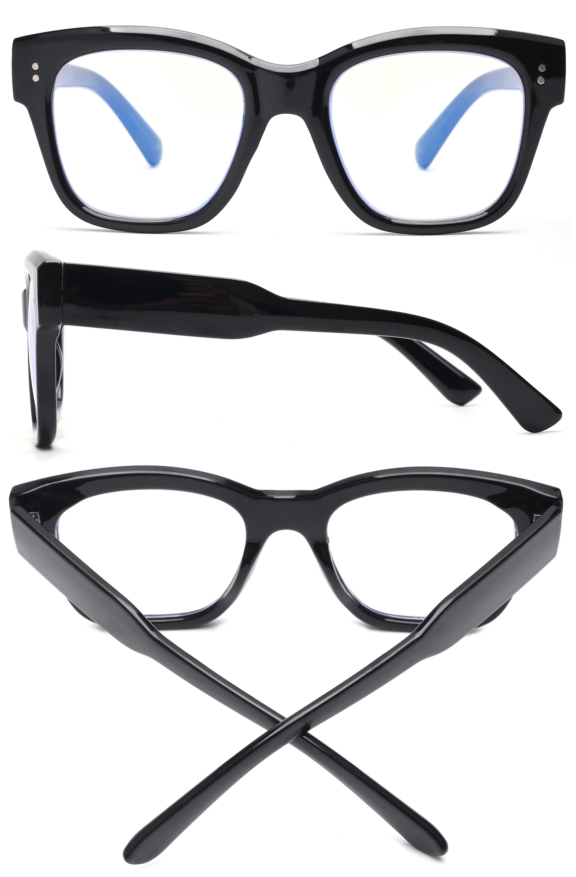 Top Trends: JM Showbiz Square Blue Light Blocking Reading Glasses, Oversized Oprah Computer Readers For Women Men Shoppable Styles - Image 3