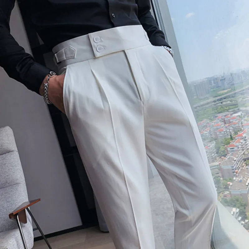 Top Trends: 2023 Men Spring Suit Pants Fashion Casual Slim Fit Business Suit Trousers Men's Wedding Party Work Pants Classic Large Size 36 Shoppable Styles - Image 5