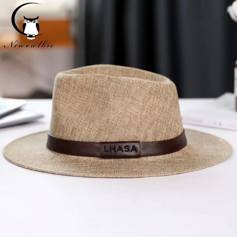 Top Trends: Summer Hat Men&#039;s Linen Sun Visor Panama Flat Edge British Jazz Hat High End Sun Protection Gentleman Hat Outdoor Sun Hat Shoppable Styles