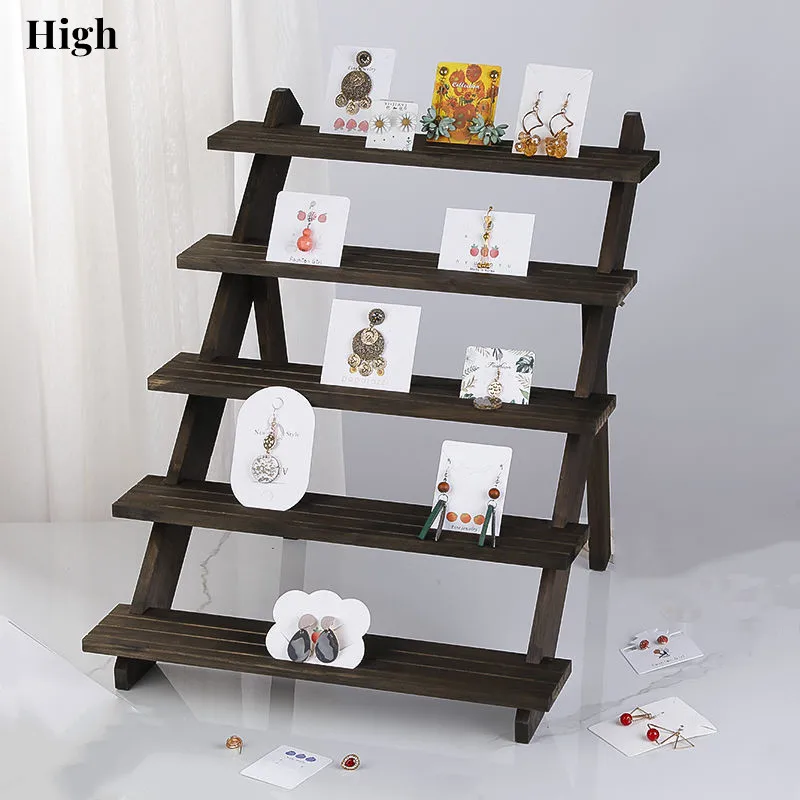 Top Trends: 4 Tier Earring Display Stands For Selling, Retail Display Riser Earring, Ring Holder Stand, Removable Countertop Small Merchandi Shoppable Styles