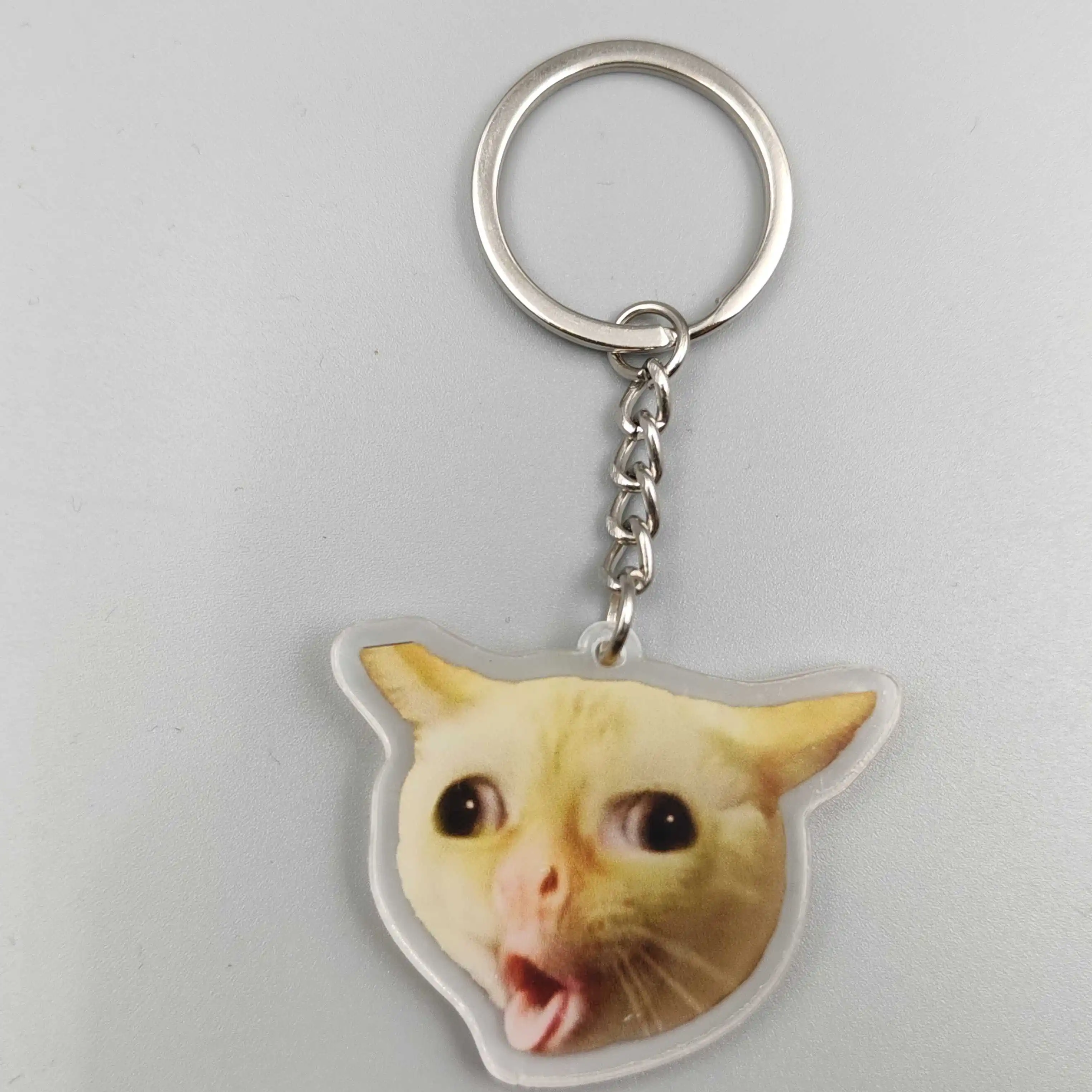 Top Trends: Cat Coughing Meme Viral Video Zoning Out Black Cat Meme Choking Meme Strawberry Cat Memes Key Chain Car Keyring Student Gift Shoppable Styles - Image 3