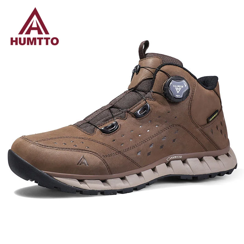 Top Trends: HUMTTO Waterproof Hiking Shoes For Men Sports Leather Ankle Boots Luxury Designer Winter Outdoor Climbing Trekking Men's Sneaker Shoppable Styles