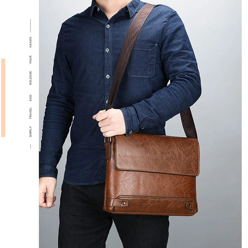 Top Trends: Briefcase For Men PU Leather Tote Boston Commuting Laptop Shoulder Executive Business Work Messenger Crossbody Side Designer Bag Shoppable Styles - Image 3