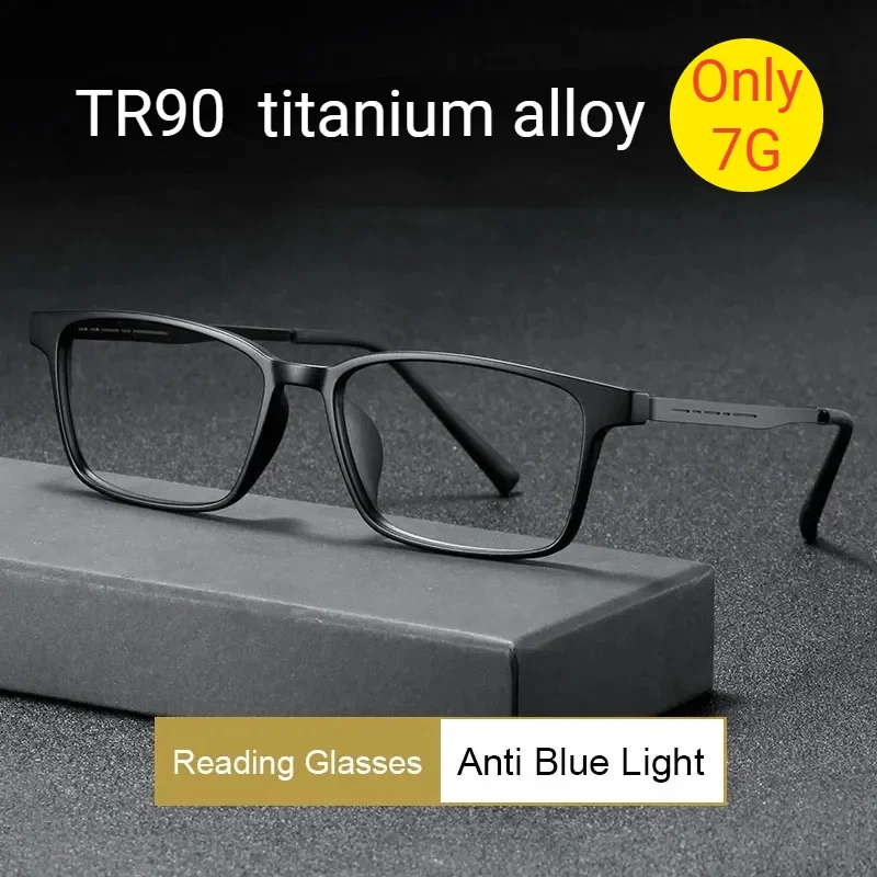 Top Trends: Ultra Light Titanium Alloy Reading Glasses For Men Anti Blue Light Radiation Presbyopia Glasses + 1.0 To + 4.0 Shoppable Styles