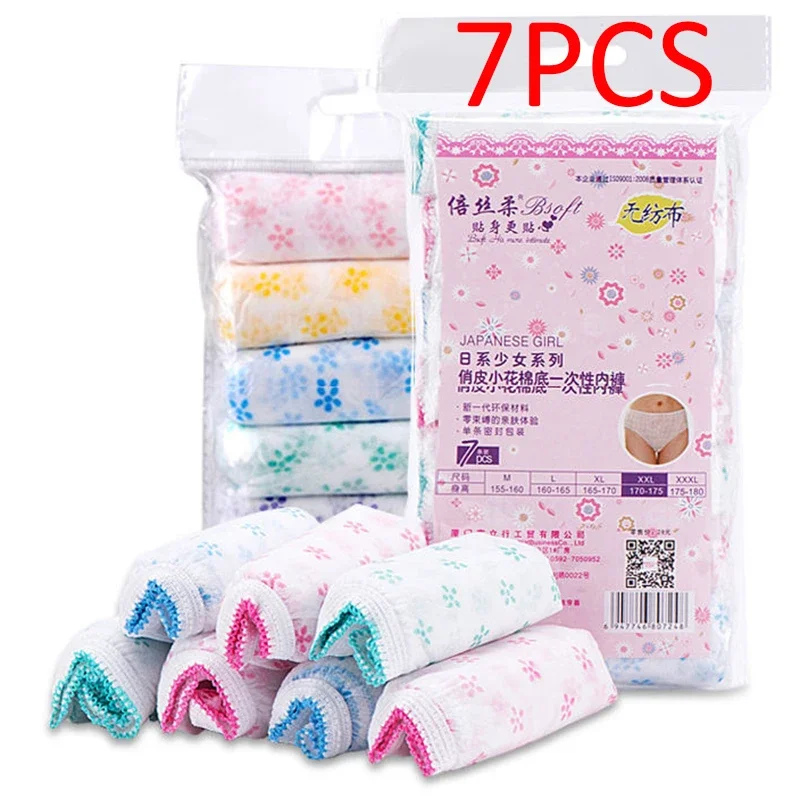 Top Trends: 7PCS Disposable Non-woven Sterilized Briefs Unisex Prenatal Postpartum Travel Clean Paper Underpants Plus Size Underwear Panty Shoppable Styles