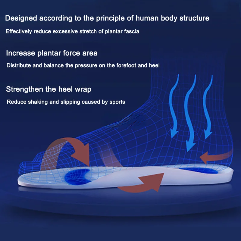 Top Trends: Silicone Orthopedic Insoles For Women Plantar Fasciitis Heel Pain Relief Massager Men Flat Foot Arch Support Inner Soles Cushion Shoppable Styles - Image 3