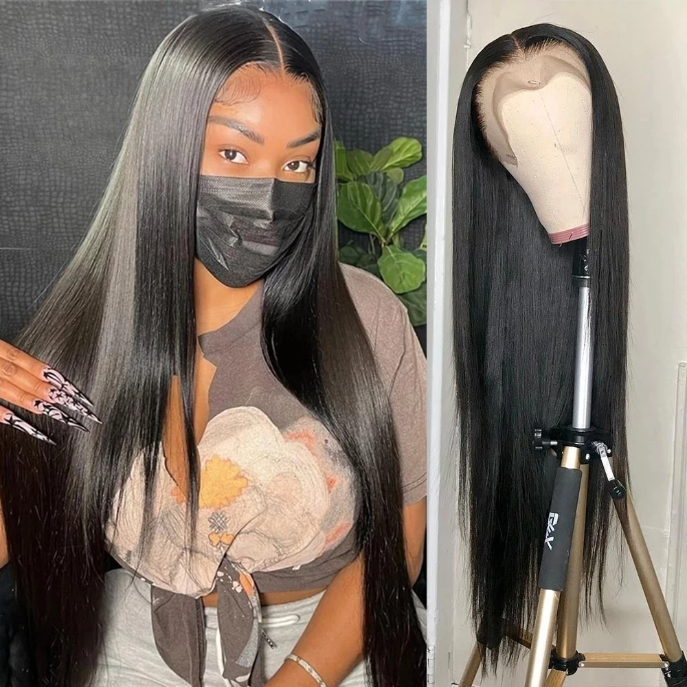 Top Trends: 13x4 Straight Lace Front Wigs Human Hair Brazilian 30 40 Inch Hd Lace Frontal Wig Bone Straight For Women 5x5 Lace Closure Wig Shoppable Styles