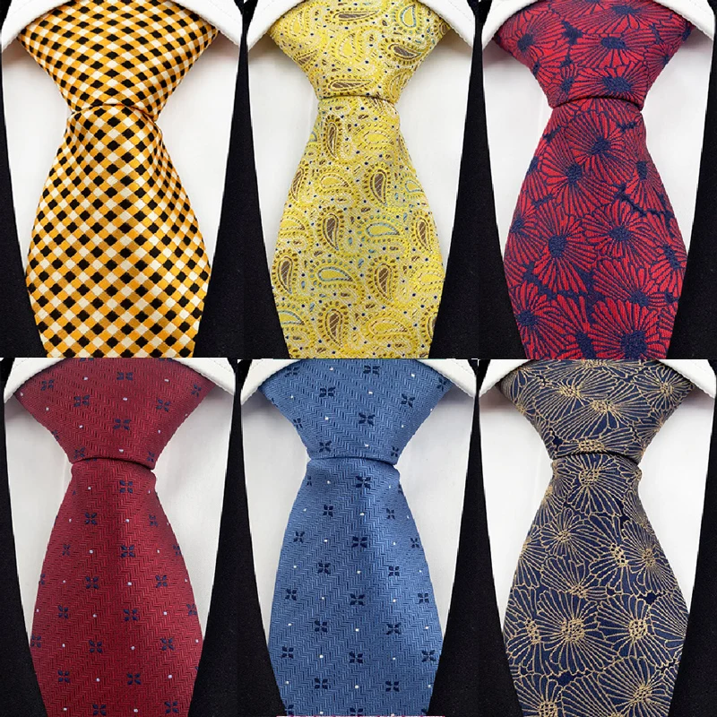 Top Trends: New Men's Classic Luxury Tie 8cm Striped Paisley Plaid All-Match Jacquard Necktie For Business Wedding Prom Daily Wear Accessory Shoppable Styles