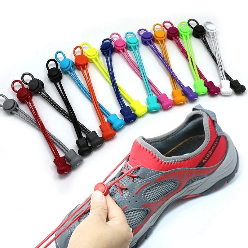 Top Trends: 1 Pair 22 Colors Elastic Lazy Shoelaces Round Locking No Tie Shoe Laces Kids Adult Quick Lazy Laces Rubber Sneakers Shoelace T1 Shoppable Styles