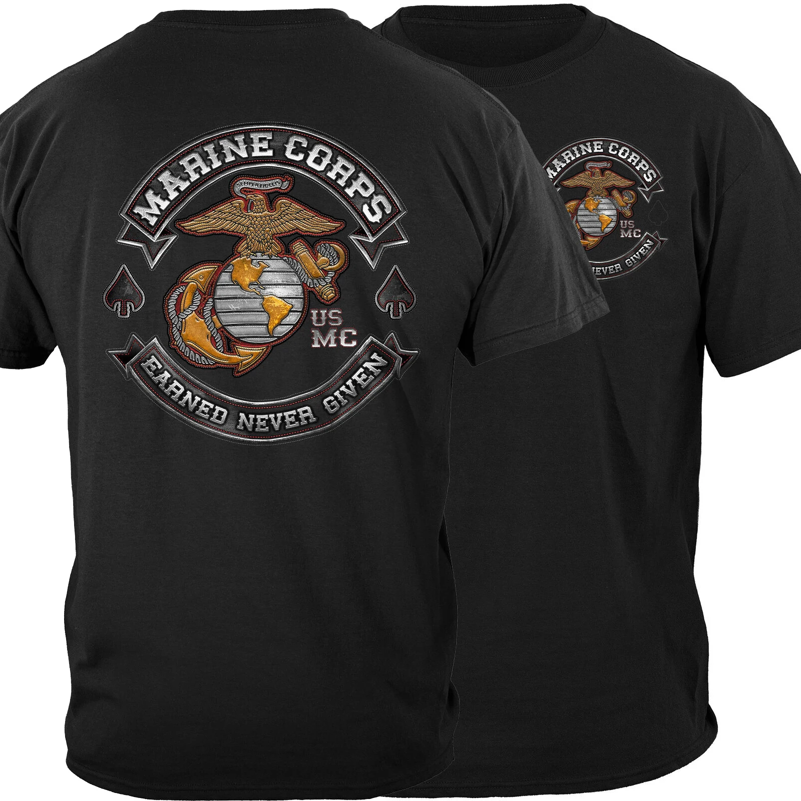 Top Trends: US Marine Corps Eagle Globe Anchor Badge Motto T Shirt. High Quality Cotton, Large Sizes, Breathable Top, Loose Casual T-shirt Shoppable Styles