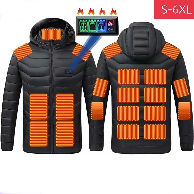 Top Trends: Winter USB Down Jacket Mens Thermal Clothing Intelligent Heating Handsome Down Padded Warm Sleeveless Women Fishing Hunting Shoppable Styles