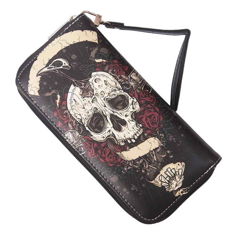 Top Trends: Skull Wallets For Women Halloween Long Men's And Women's Wallet With Skull Patterns Unisex Design Purses Shoppable Styles