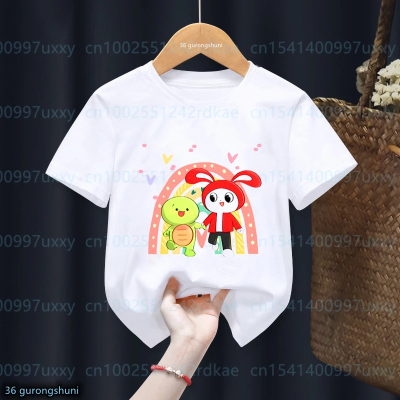 Top Trends: T-Shirt For Boys / Girls Animation Jj Mikey Cartoon Print Mikey Kids T-Shirt Fashion Trend Boys / Girls Cute Young Children Tshirts Shoppable Styles