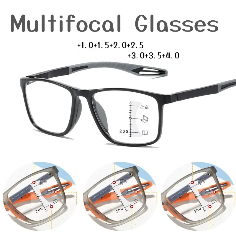 Top Trends: New Trend Flexible Multifocal Progressive Reading Glasses Men Women Bifocal Presbyopia Eyeglasses Near Far Sports Eyewear + 4.0 Shoppable Styles