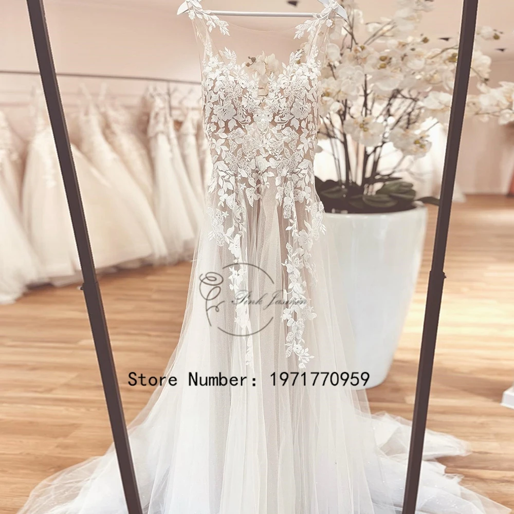 Top Trends: Gorgeous Luxury Ivory Wedding Dresses For Women Fashion O Neck Applique Elegant Lace Court Train Bridal Gowns Robe De Mariée Shoppable Styles