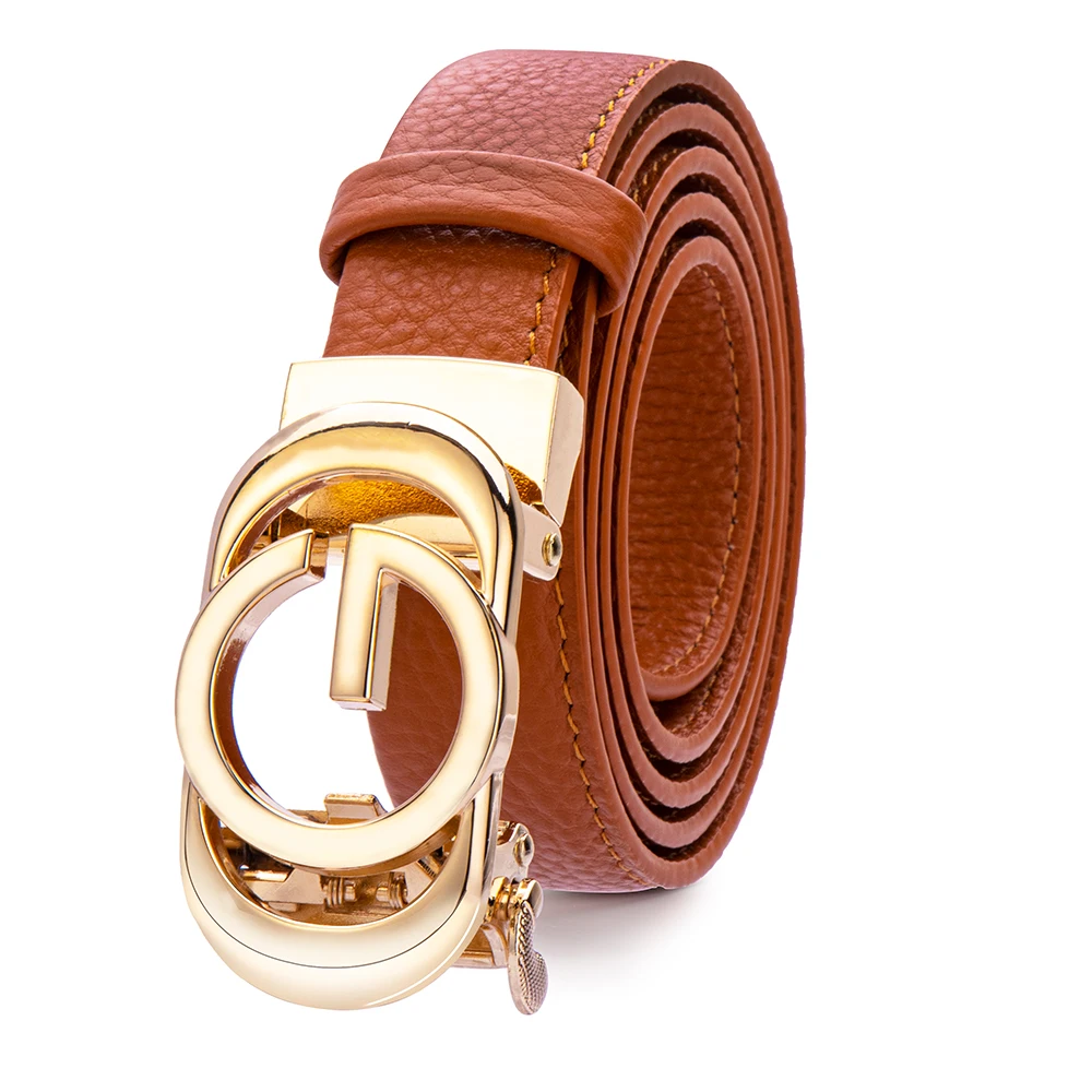 Top Trends: New Trend 2024 Women Belts Brand Designer Luxury Belt For Women High Quality Cowhide Leather Belt Female Automatic Buckle Luxuri Shoppable Styles