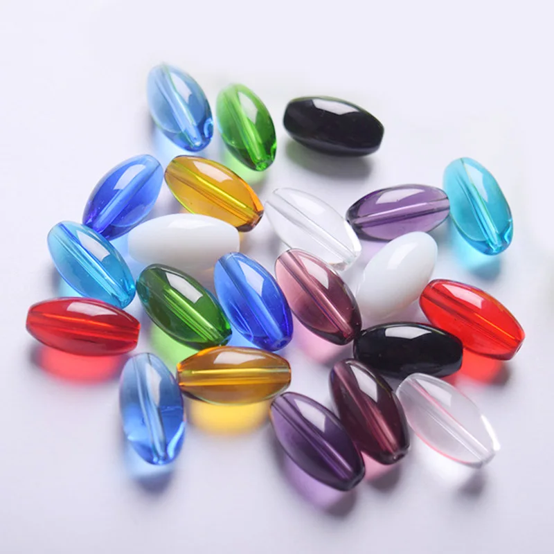 Top Trends: 10pcs Oval Shape 19mm X 10mm Glossy Crystal Glass Loose Beads For Jewelry Making DIY Crafts Findings Shoppable Styles