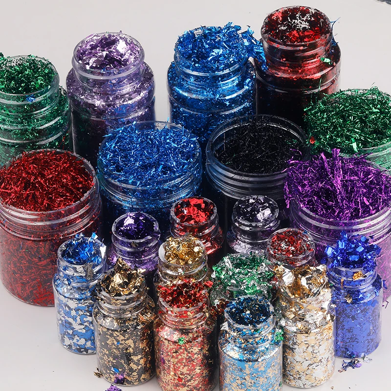 Top Trends: 1 / 3 Bottle Blue / red / green / Rose Gold Foil Sequin Glitter Craft Fragments For Eco-Friendly Painting Manicure Nail Art Decoration Shoppable Styles