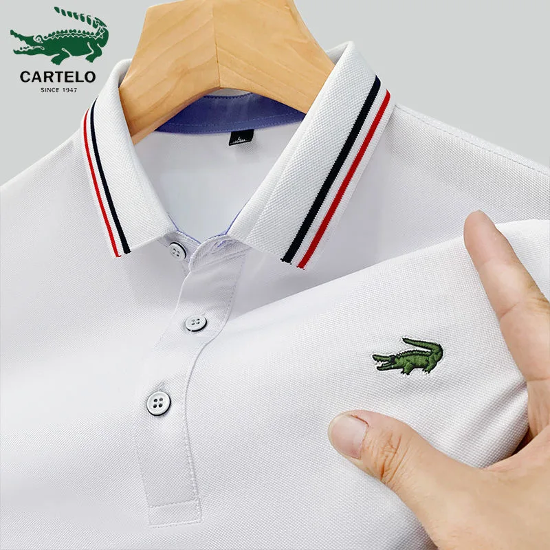 Top Trends: CARTELO2023 Men's Embroidered Breathable Polo Shirt Spring / summer New Business Leisure High Quality Lapel Polo Shirt For Men Shoppable Styles - Image 2