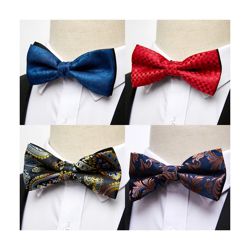 Top Trends: Vangise Brand Newest Style Silk Bow Tie Men Red Suit Accessories Floral Fit Business Abraham Lincoln's Birthday Shoppable Styles