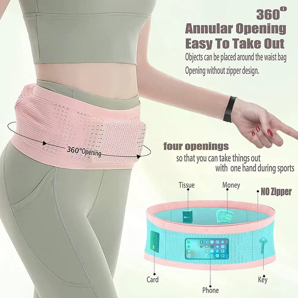 Top Trends: Slim Running Belt Money Belt Fanny Pack For Exercise Fanny Pack Holder For Cell Phone Money And Keys Adjustable Waist Pack R0B7 Shoppable Styles - Image 2