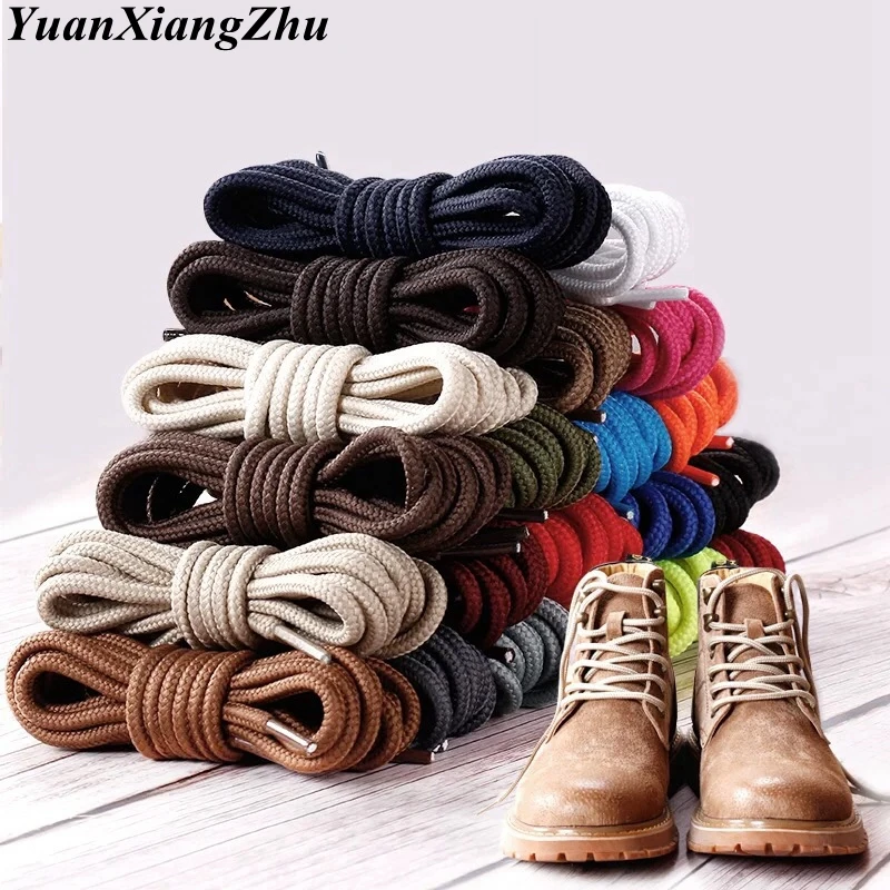 Top Trends: 1Pair Round Shoelaces Polyester Solid Classic Martin Boot Shoelace Casual Sports Boots Shoes Lace 90cm / 120cm / 150cm 21 Colors Shoppable Styles