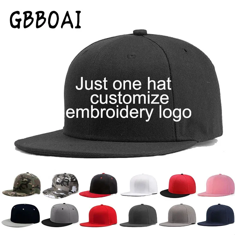 Top Trends: Custom Logo Snapback Cap Team Embroidery Monogram Baseball Hat Personalized Men Women Gorras Planas Hip Hop Bone Aba Reta Shoppable Styles